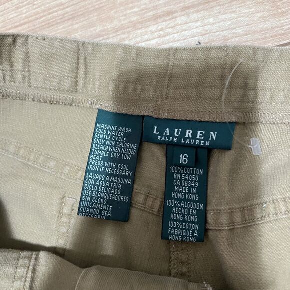 Lauren Ralph Lauren Pants Womens 16 Straight Leg Utility Pockets Casual Workwear - Picture 4 of 7